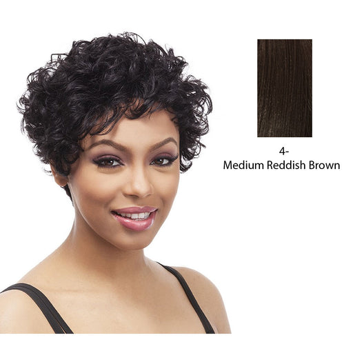 100% Human Hair Wig Theresa,Dark brown