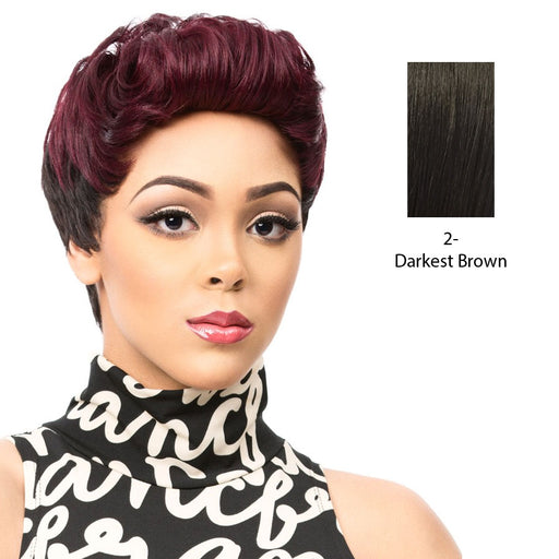 Human Hair Wig Human Hair Tisa,Darkest brown