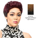 Human Hair Wig Human Hair Tisa,Off black base with light auburn accented highlights