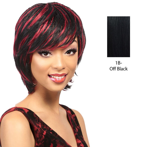 Human Hair Wig Wispy Twist,Off black