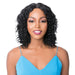 Brazilian Human Hair Swiss Lace Front Wig Wet N Wavy Mirror,Black