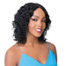 Brazilian Human Hair Swiss Lace Front Wig Wet N Wavy Mirror,Black