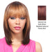 100% Human Hair Wig Yaki 1012,Blend of dark wine, dark strawberry blonde, and flame red