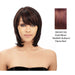 100% Human Hair Wig Yaki 810,Blend of dark wine, dark strawberry blonde, and flame red