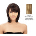 100% Human Hair Wig Yaki 810,Streaked blend of medium brown, strawberry blonde, and platinum blonde