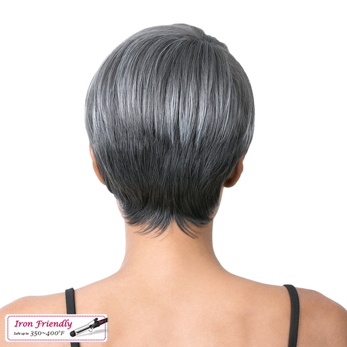 Synthetic Iron Friendly Wig Chicago,CHARCOAL GREY