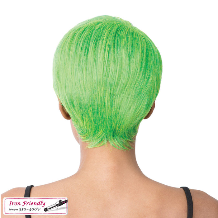 Synthetic Iron Friendly Wig Chicago,Lime Green
