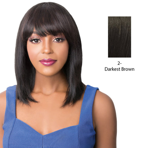 100% Brazilian Human Hair Wig Wet N Wavy Nick,Darkest brown