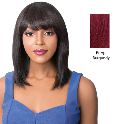 100% Brazilian Human Hair Wig Wet N Wavy Nick,Burgundy