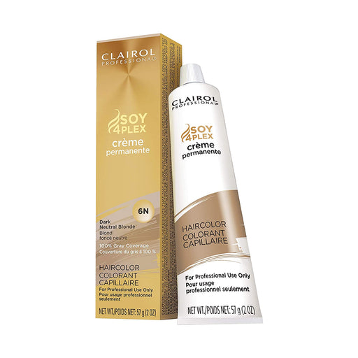 Clairol Professional 6N Dark Neutral Blonde Premium Creme Hair Color, 2 Oz.
