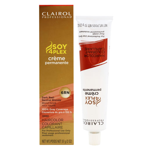 Clairol Professional Soy 4 Plex Hair Color 6RN Dark Red Neutral Blonde 2 Oz.