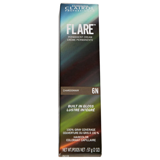 Clairol Flare Permanent Cream, 6N Chardonnay 2 Oz.