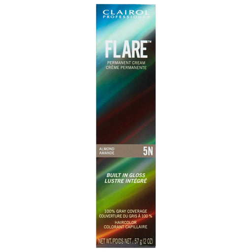 Clairol Flare Permanent Cream Hair Color 5N Almond 2 Oz