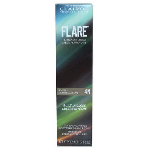 Clairol Flare Permanent Cream, 4N Toffee 2 Oz.