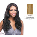 Futura Synthetic Clip In Extension,Body Wave 18,Streaked blend of strawberry blonde and platinum blonde