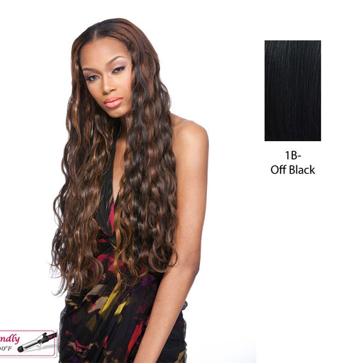 Italian Wave Synthetic Dip Dye Extension 18?,Off black