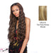 Italian Wave Synthetic Dip Dye Extension 18?,Two tone frost blend of strawberry blonde layer over with honey blonde bottom