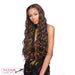 Italian Wave Synthetic Dip Dye Extension 18,Streaked blend of medium brown, strawberry blonde, and light auburn