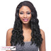 18" Ocean Wave Synthetic Clip On Extensions,Black