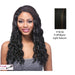 18" Ocean Wave Synthetic Clip On Extensions,Off black base with light auburn highlights