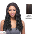 18" Ocean Wave Synthetic Clip On Extensions,Off black base with dark auburn highlights