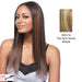 14" Yaki Straight Synthetic Clip On Extensions,Two tone frost blend of strawberry blonde layer over with honey blonde bottom