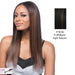 14" Yaki Straight Synthetic Clip On Extensions,Off black base with light auburn highlights