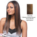 14" Yaki Straight Synthetic Clip On Extensions,Streaked blend of medium brown, strawberry blonde, and light auburn