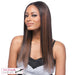 14" Yaki Straight Synthetic Clip On Extensions,Medium brown base with light auburn highlights