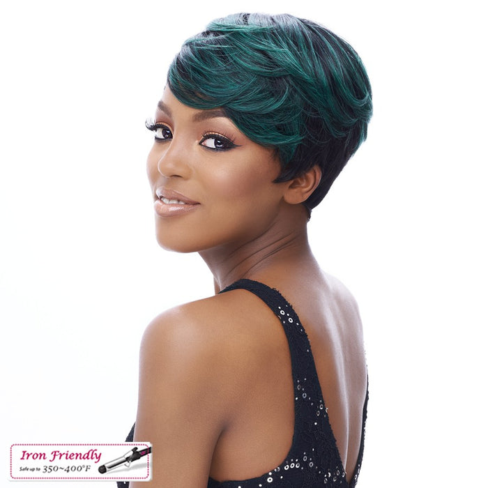 Synthetic Wig,Club,NTT1B/DARK GREEN