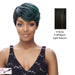Synthetic Wig,Club,Off black base with light auburn highlights