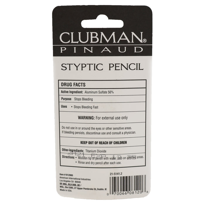 Clubman Styptic Pencil, 0.33 Oz.