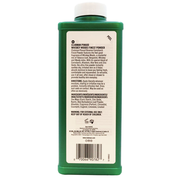 Clubman Pinaud Reserve Whiskey Woods Finest Powder 9 Oz.
