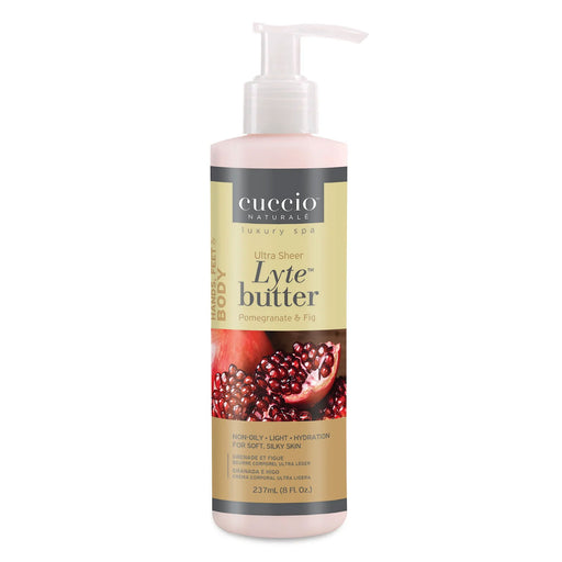  Cuccio Ultra Sheer Lyte Butter, Pomegranate and Fig, 8 Oz.