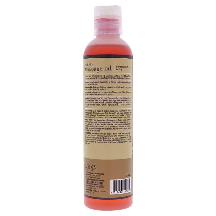 Cuccio Hydrating Massage Oil, Pomegranate and Fig, 8 Oz.