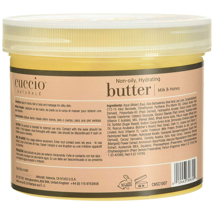 Cuccio Hydrating Massage Creme,  Milk and Honey, 26 Oz.
