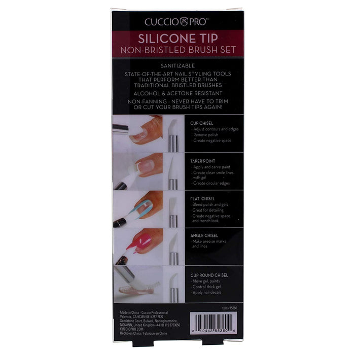 Cuccio Pro Silicon Tip Brush, 5/PK
