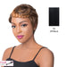 Swiss Lace Part Wig Crown Braid Pixie,Off black