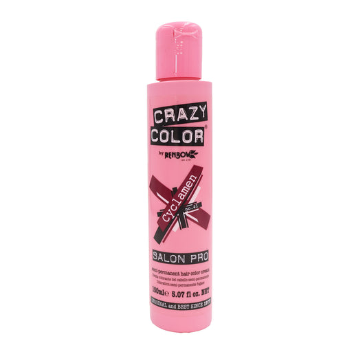 Crazy Color Semi Permanent Hair Color Cyclamen 41, 5.07 Oz.