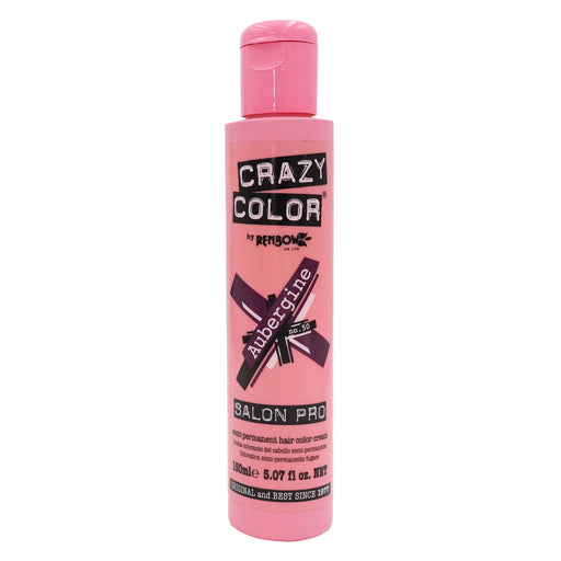 Crazy Color Semi Permanent Hair Colour, Aubergine 50, 5.07 Oz.