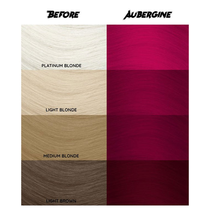 Crazy Color Semi Permanent Hair Colour, Aubergine 50, 5.07 Oz.