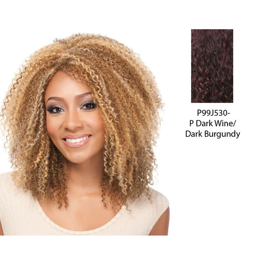 100% Synthetic Premium Quality Wig Dessa,Streaked blend of deep wine and dark violet