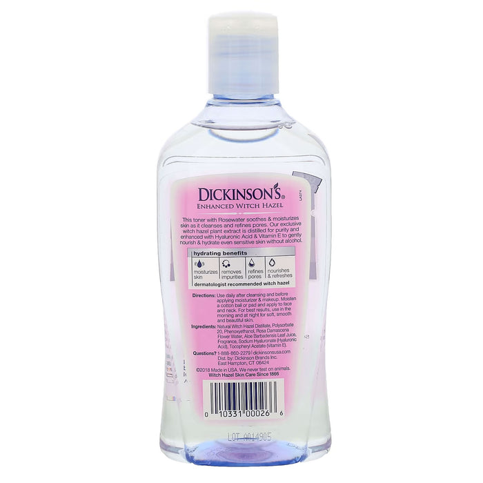 Dickinson's Enhanced Witch Hazel Hydrating Toner, 16 Oz.