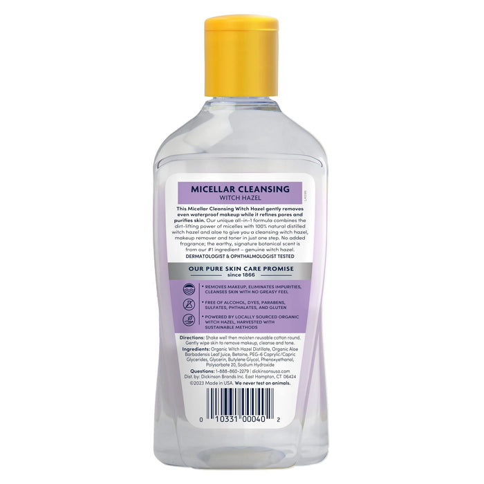 Dickinson's Micellar Witch Hazel Makeup Remover, 16 Oz.
