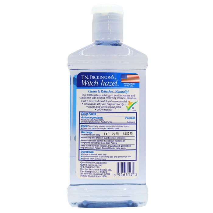 Dickinson Witch Hazel Astringent for Face Body 8 Oz.