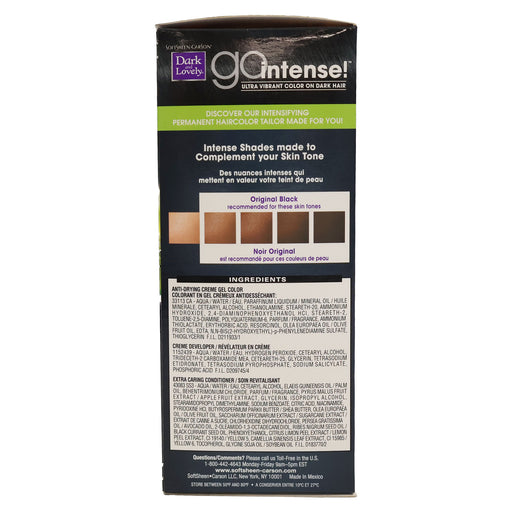 Dark And Lovely Go Intense Ultra Vibrant Hair Color, Original Black, 21