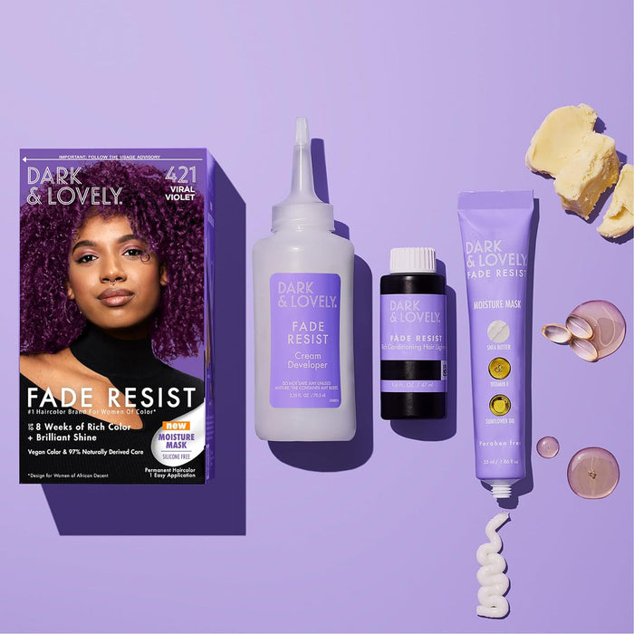 Dark And Lovely Fade Resist Hair Color,Virtural Violet,421