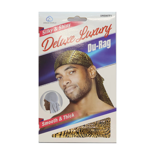 Dream World Deluxe Luxury Premium Silky Satin Durag, FS Gold