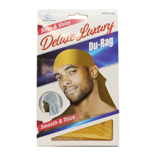Dream World Deluxe Luxury Premium Silky Satin Durag, Gold