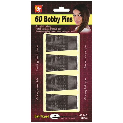 Hair Bobby Pin, Black, 60/PK